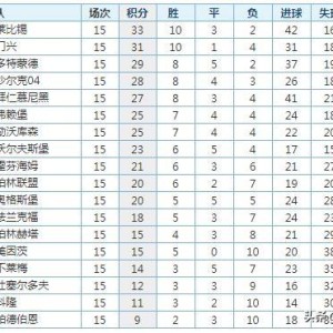  拜仁慕尼黑主场大胜登顶德甲积分榜  